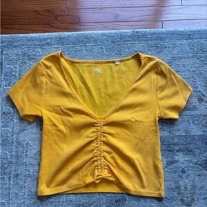 PacSun Yellow V-Neck Top
